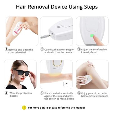 Thiết bị triệt lông IPL Tẩy lông toàn thân - Đèn nháy 500.000 - A06