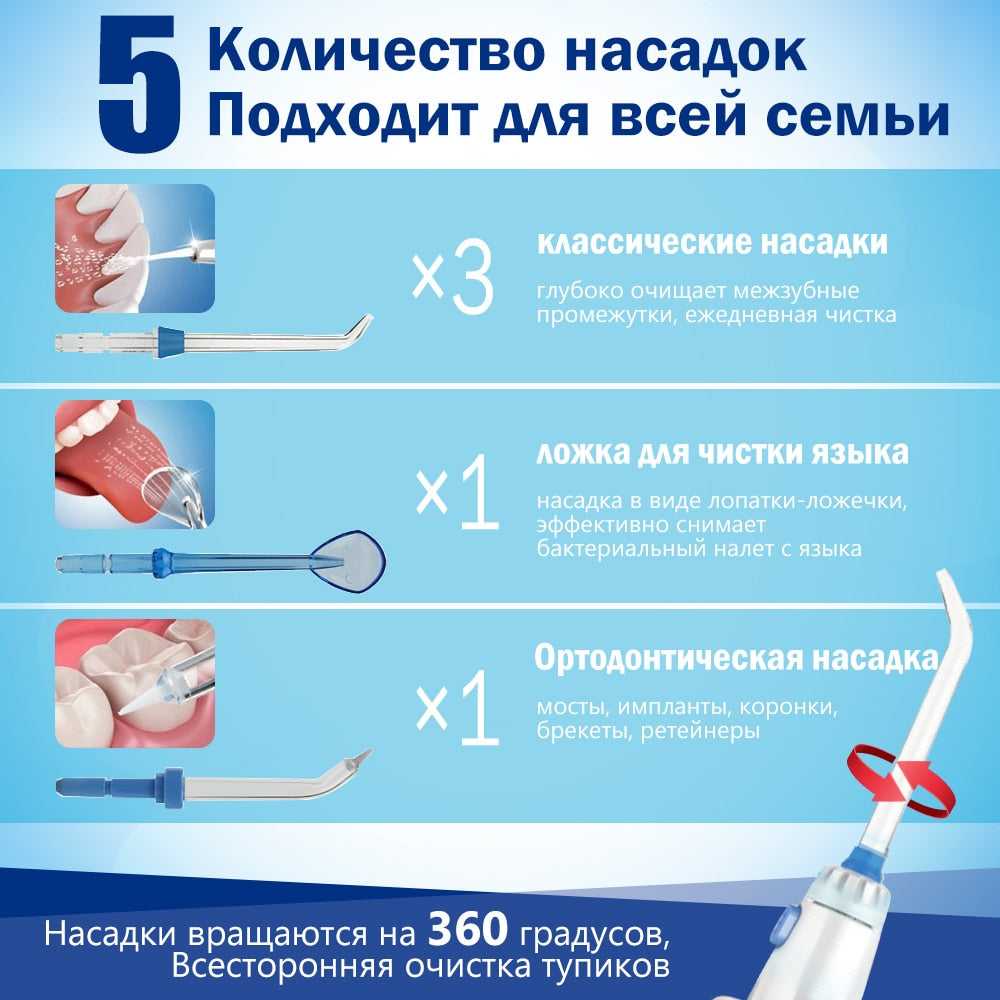 Oral Irrigator V300 Dental Irrigators Teeth Whitening 5 Dental Water Jets 800ml