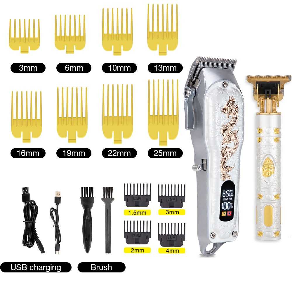 Hair Clipper Barber Dragon Hair Trimmer for Men Finishing Hair Cutting Machine