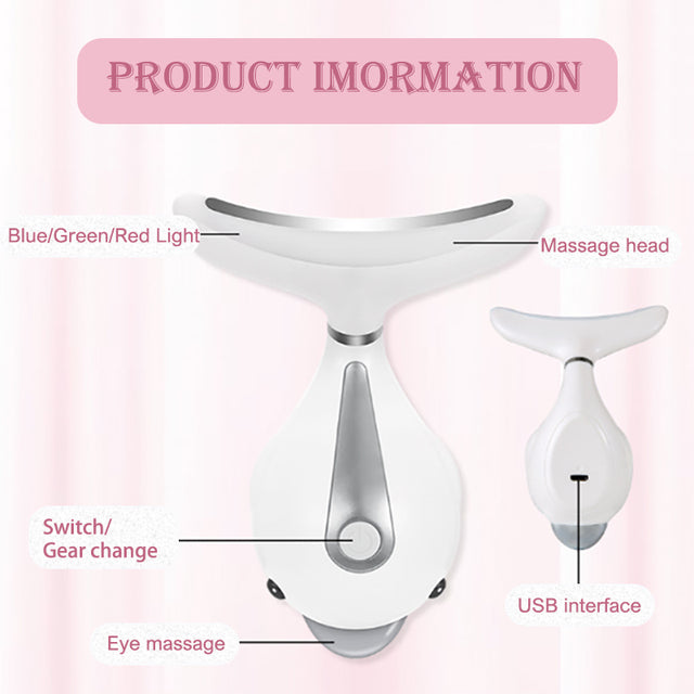 Neck massage to remove wrinkles and improve facial beauty wrinkle