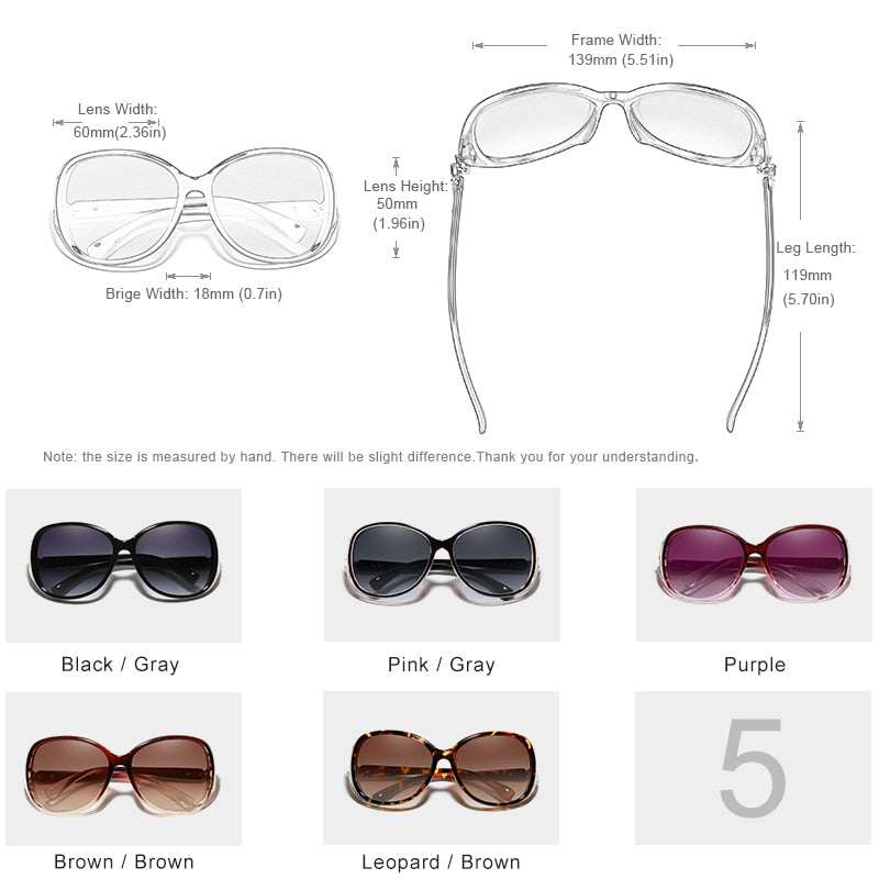 Sunglasses Polarized Retro Big frame luxury Eyewear
