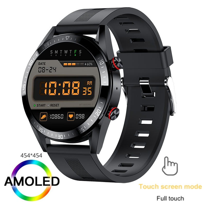 454*454 HD screen smart watch always display the time bluetooth