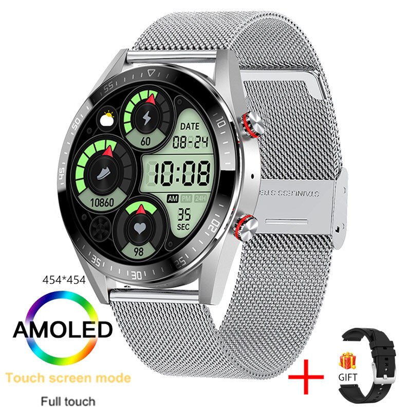 454*454 HD screen smart watch always display the time bluetooth