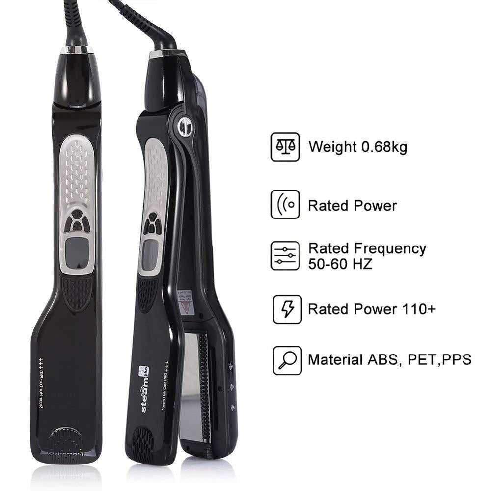 Hair Curlers For Women Hair Straightener Steam Titanium Ceramic Flat Iron Professional Electric Comb Hair Curling Iron Styler