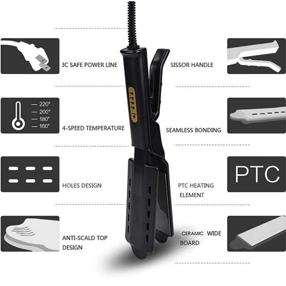 Four-Gear Adjustable Temperature Ceramic Steam Hair Curler