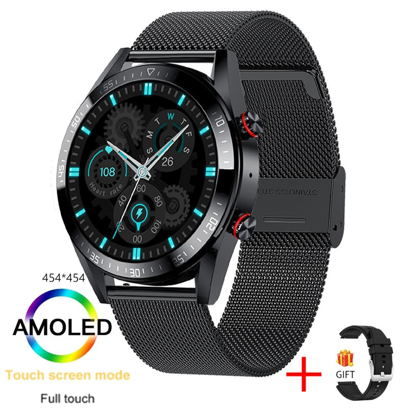 454*454 HD screen smart watch always display the time bluetooth