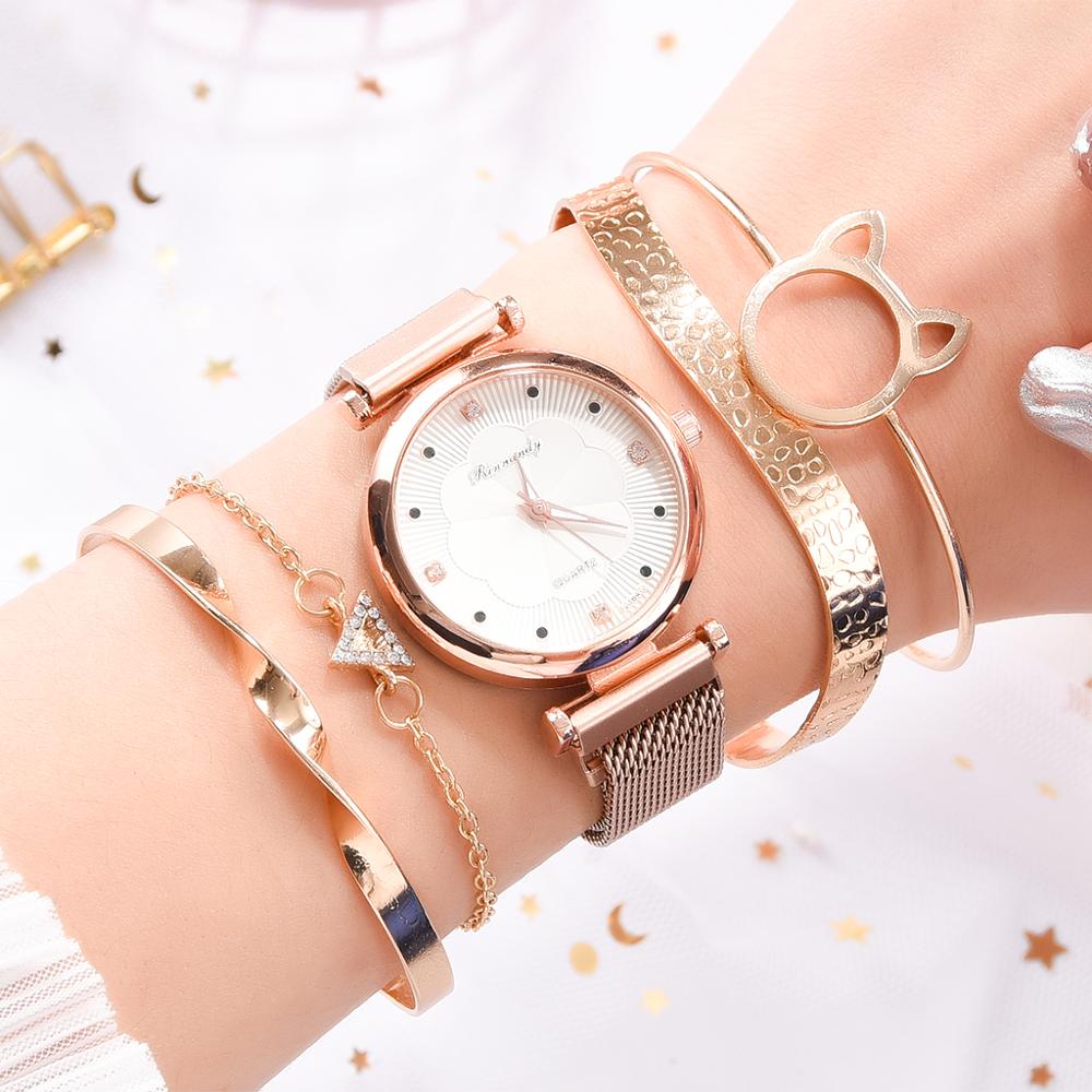 Fashion 5pcs Set Women Watches Luxury