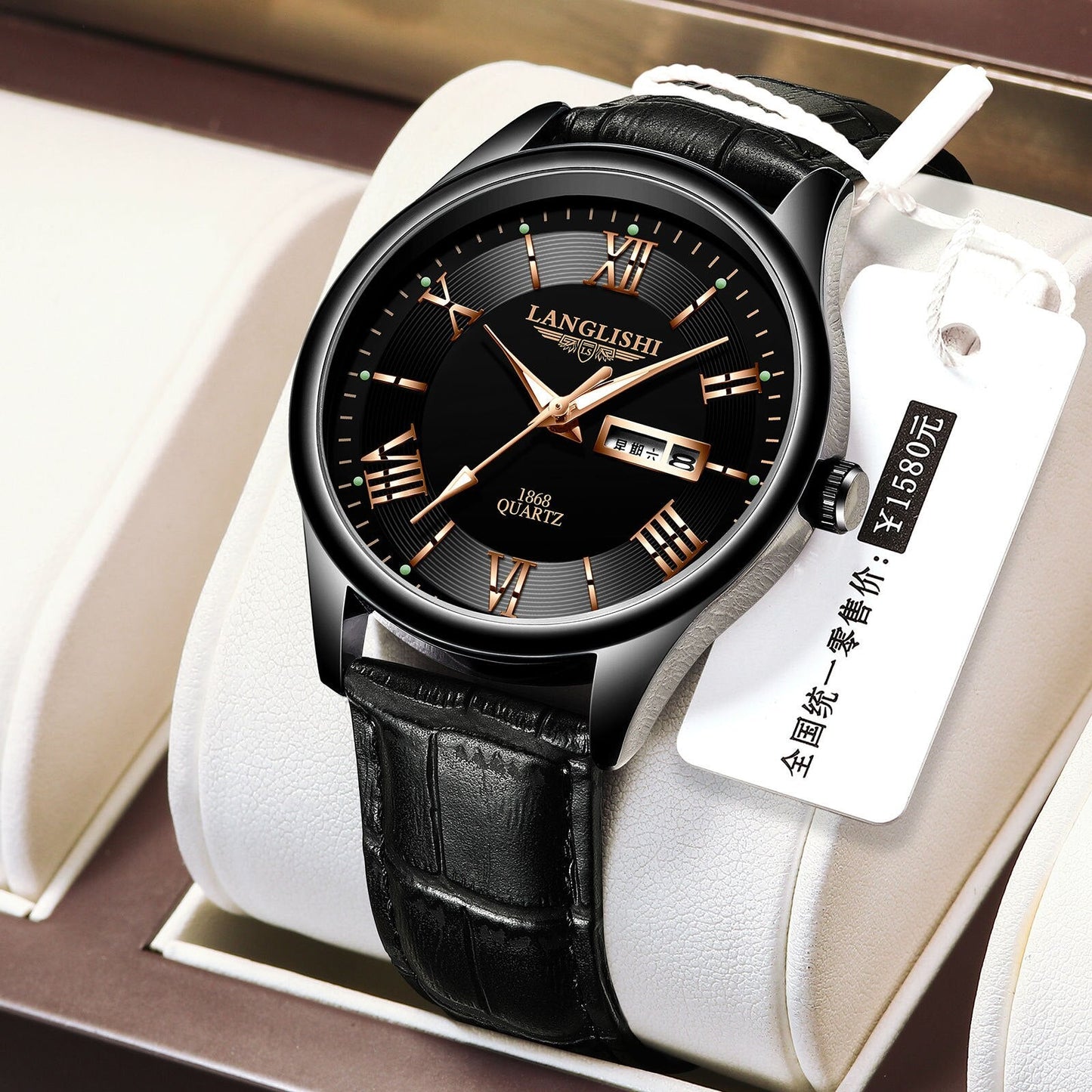 Fashion Man Watch Leather Top Brand Luxury Watches Waterproof