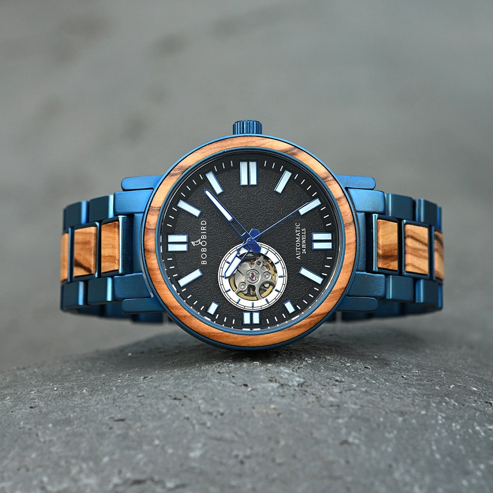 Luxury Men Watch Wood Automatic