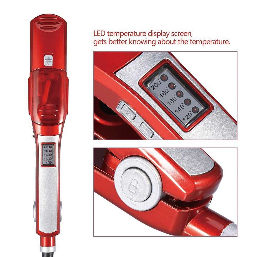 Professional Steam Hair Straightener Ceramic Vapor Infrared Heating Flat Iron