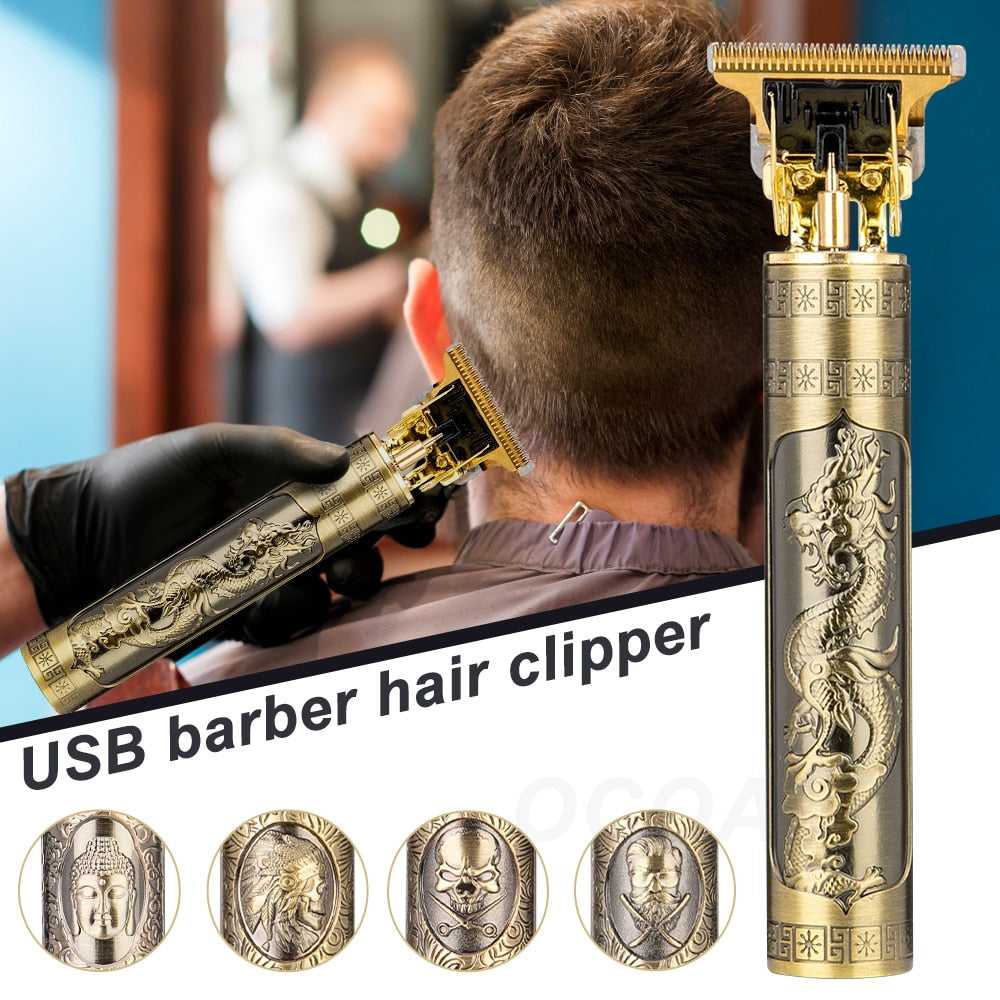 T9 Vintage Hair Lighter Clipper For Men Barber Hairdresser Hair Cutting Machine
