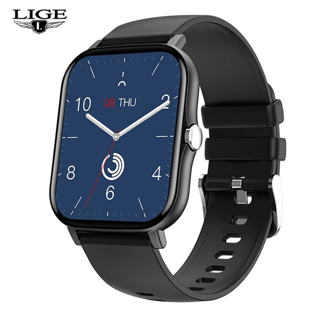 LIGE New Bluetooth Call Smart watch Women Full touch Screen