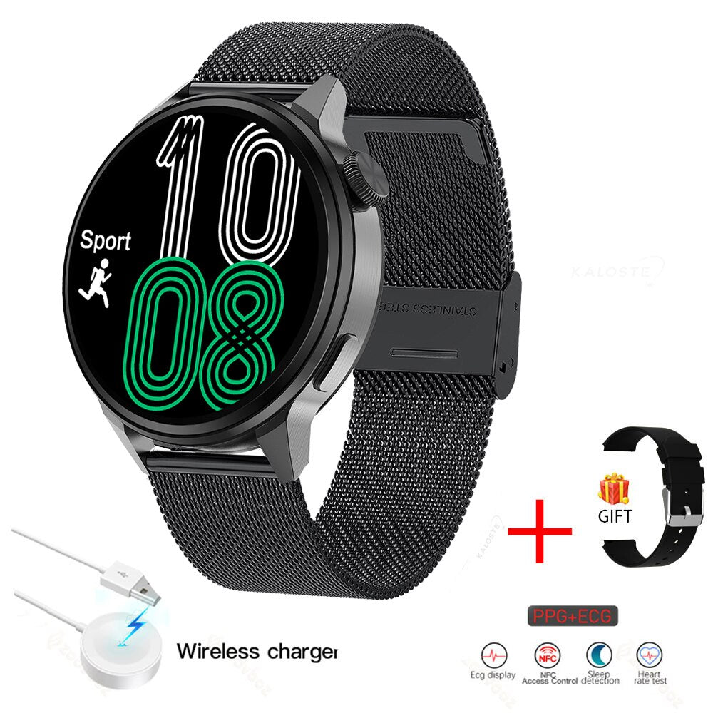 2022 New heart rate ECG smart watch mens