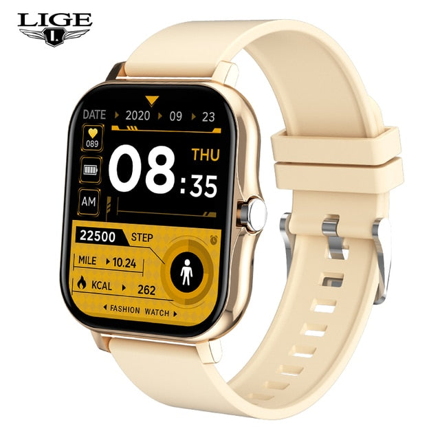 LIGE New Bluetooth Call Smart watch Women Full touch Screen