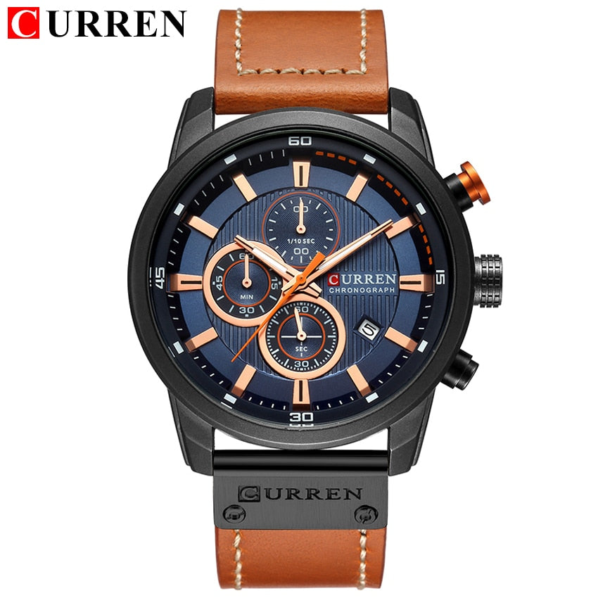Fashion date quartz men watches top brand luxury male clock