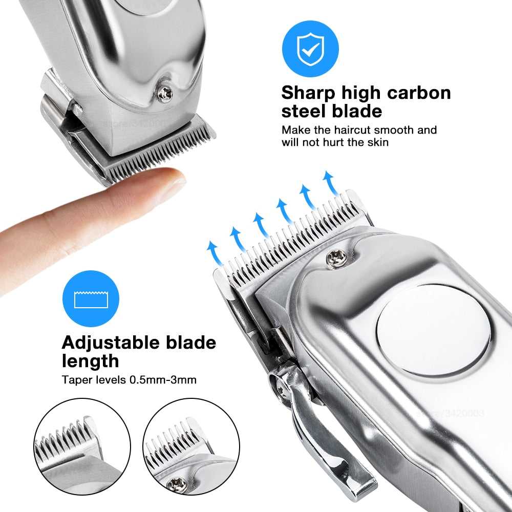 Barber Hair Clipper LCD Display For Men Professional Hair Cutting Machine