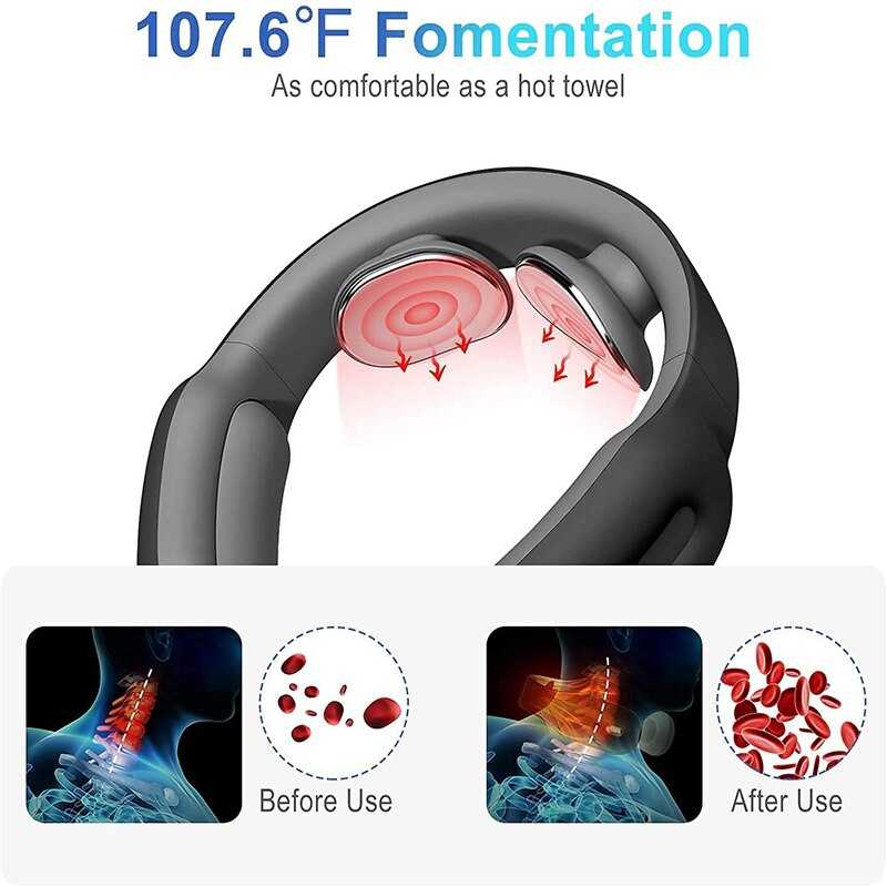 Electric Neck Massager Pain Relief Tool HealthCare Relaxation Cervical