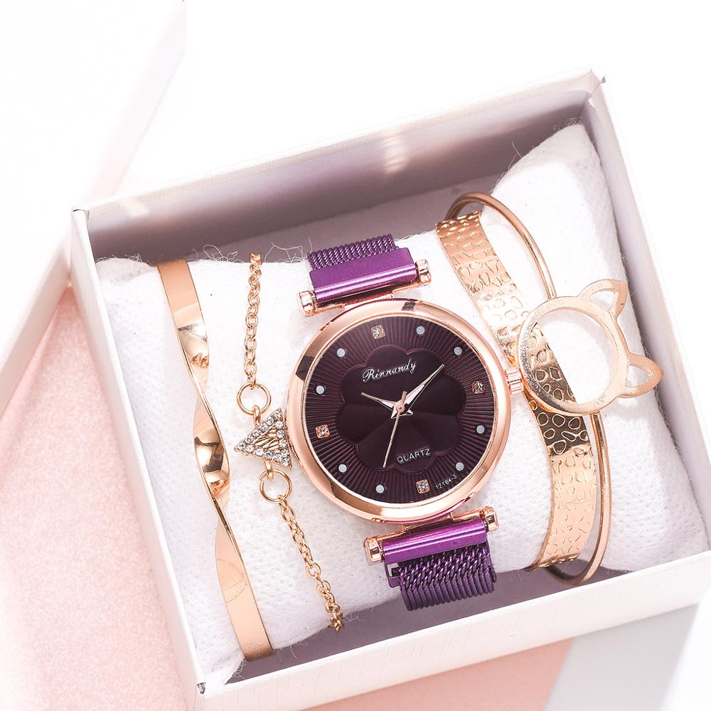 Fashion 5pcs Set Women Watches Luxury