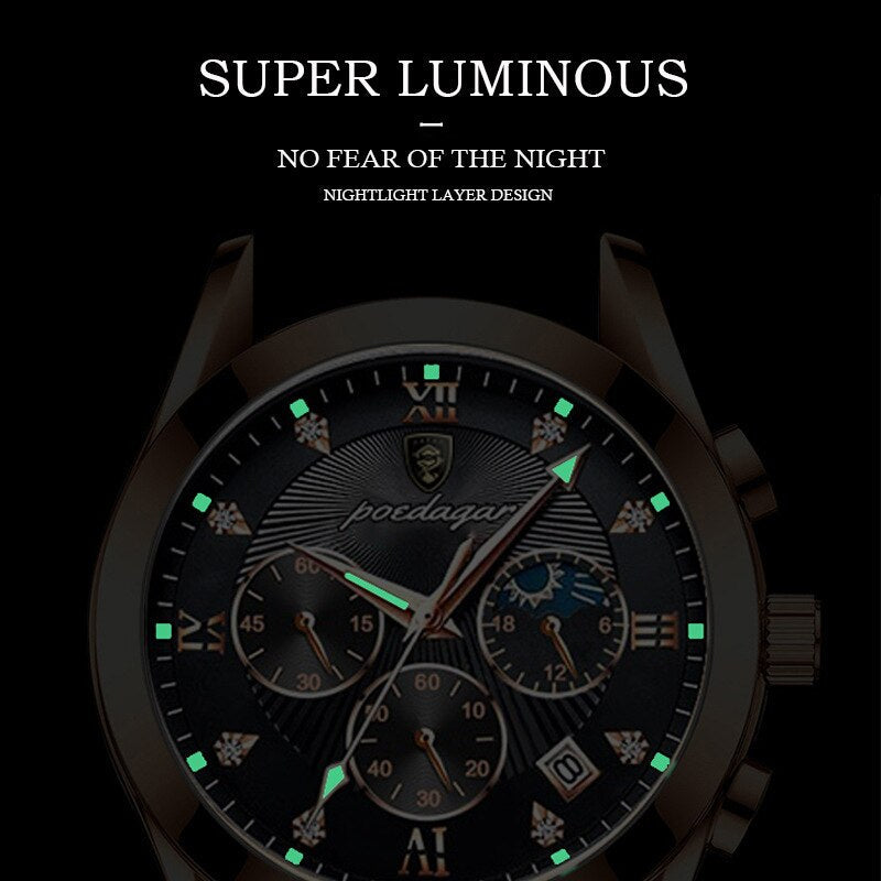 New Fashion Mens Watches Waterproof Luminous
