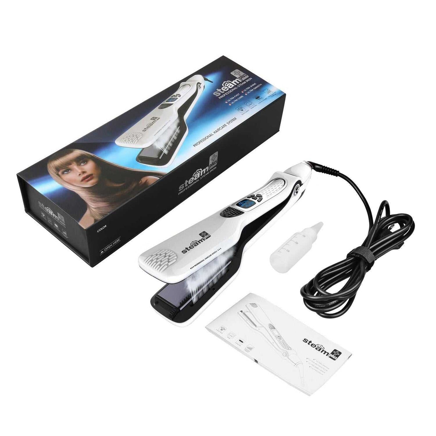 Hair Curlers For Women Hair Straightener Steam Titanium Ceramic Flat Iron Professional Electric Comb Hair Curling Iron Styler
