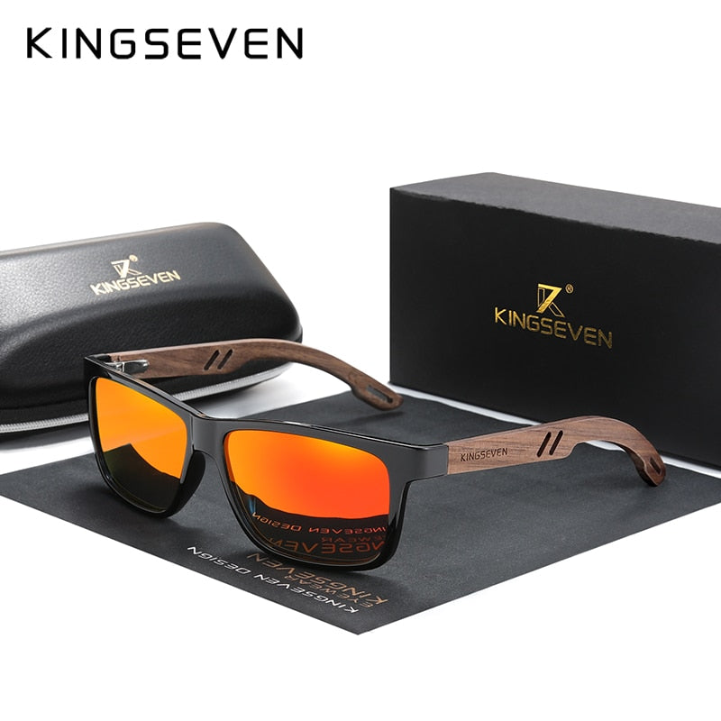 Walnut Wood Handmade Sunglasses Men Polarized