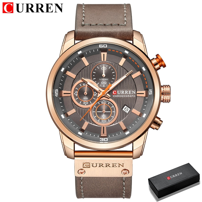 Fashion date quartz men watches top brand luxury male clock