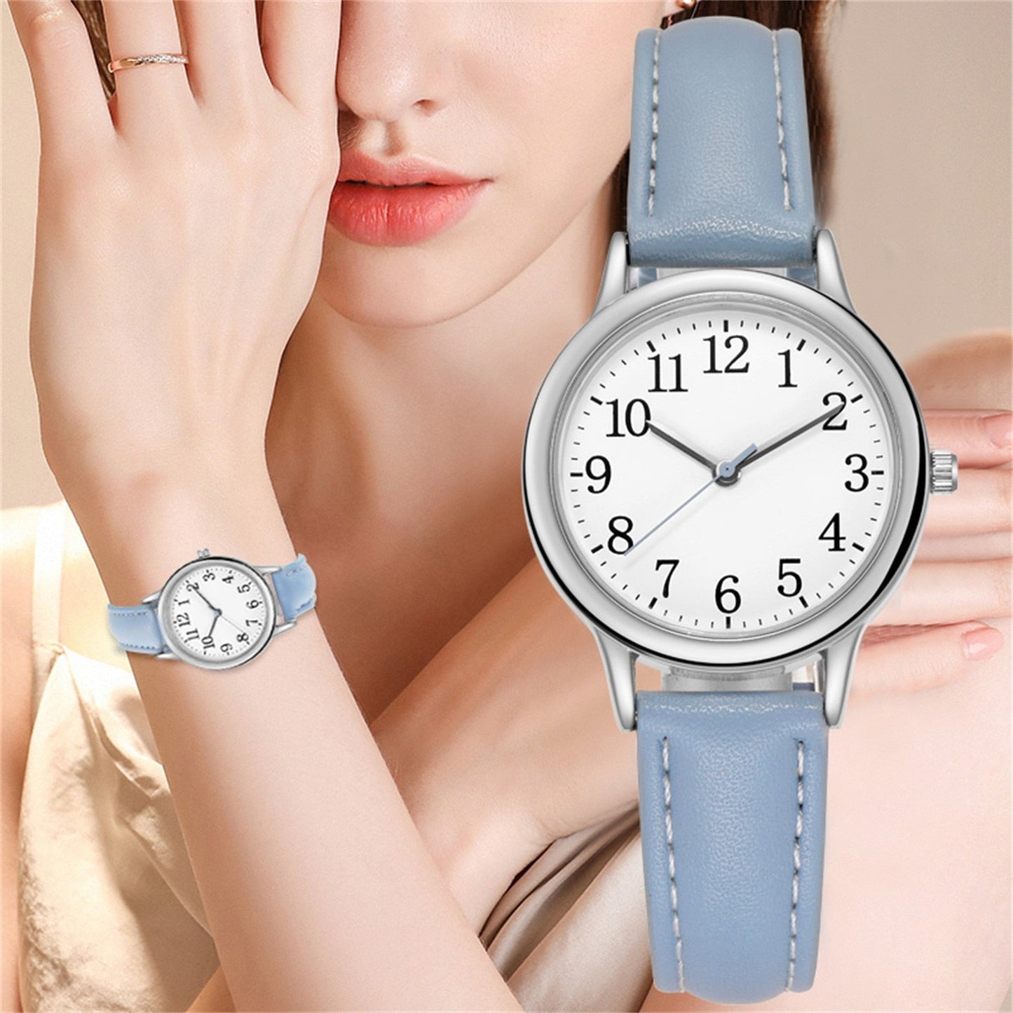 Women Watch Easy To Read Arabic Numerals Simple
