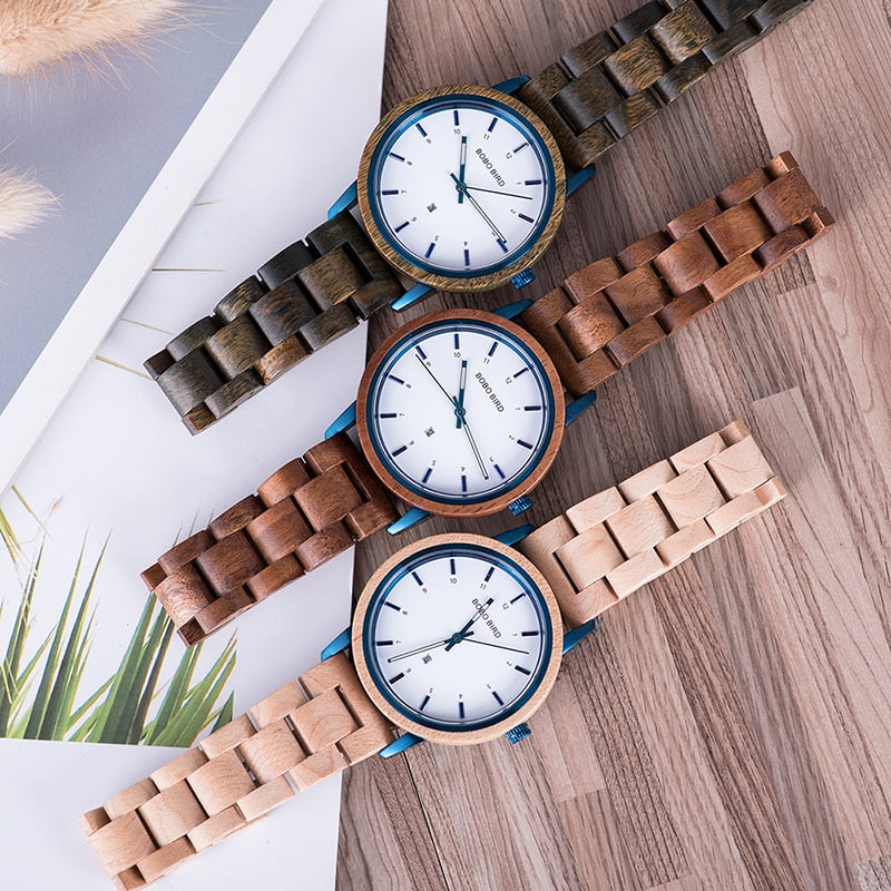 Fashion Wood Ladies Watch Quartz Wristwatches Female