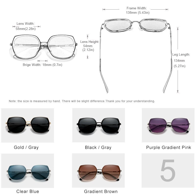 Sunglasses Gradient Polarized Lens Luxury
