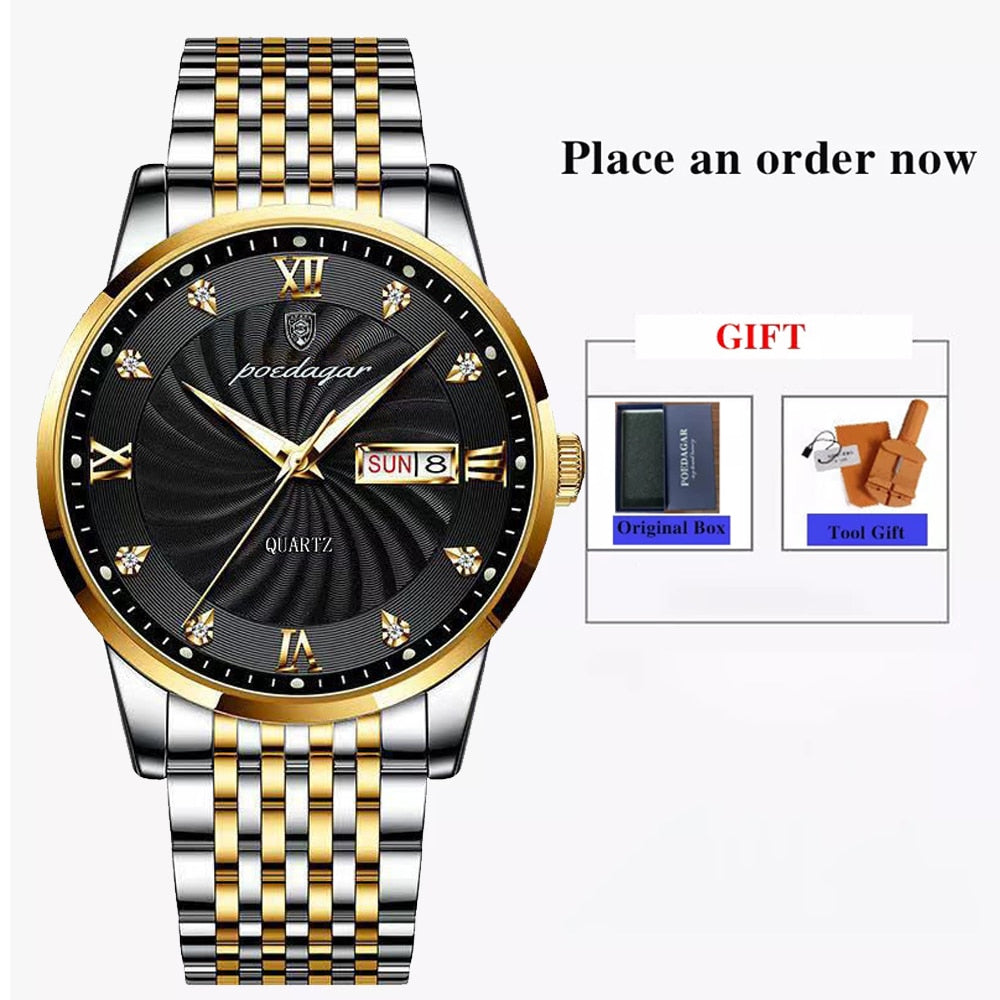 2022 fashion watch men stainless steel