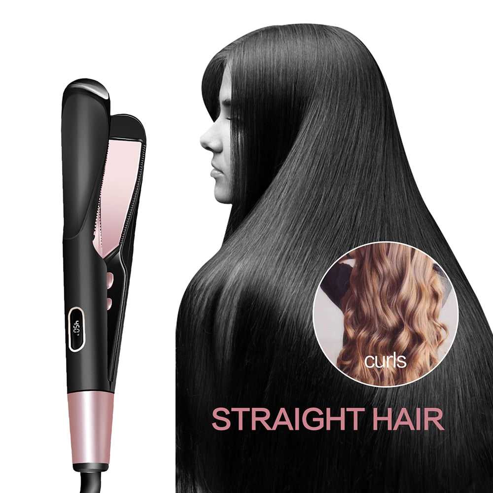 Hair Curling Brush Professional Ceramic Curler Flat Iron Hair Tools Hair Straightener
