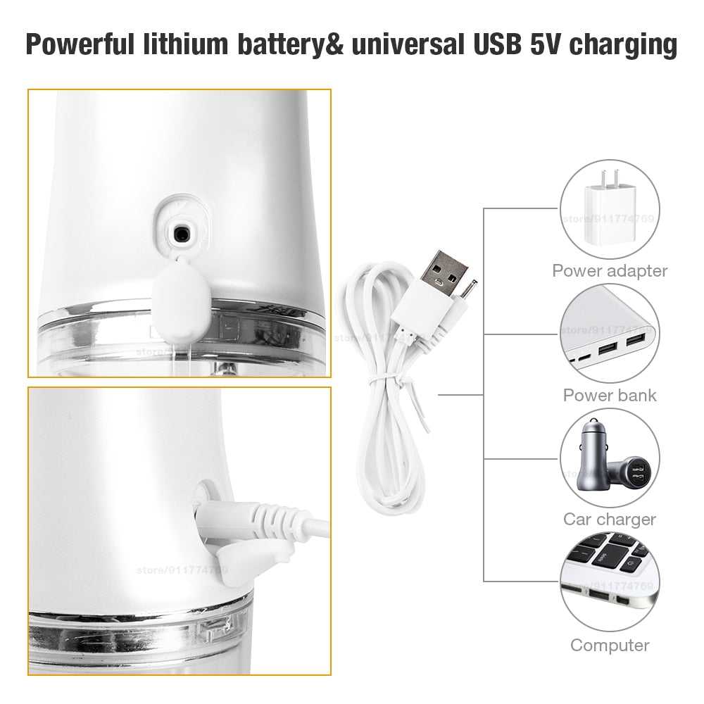 Oral Irrigator USB Rechargeable 3 Modes Dental Water 6 Jets 240ml Portable Water Thread For Teeth Stone Removal