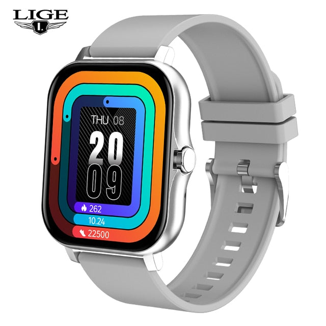 LIGE New Bluetooth Call Smart watch Women Full touch Screen