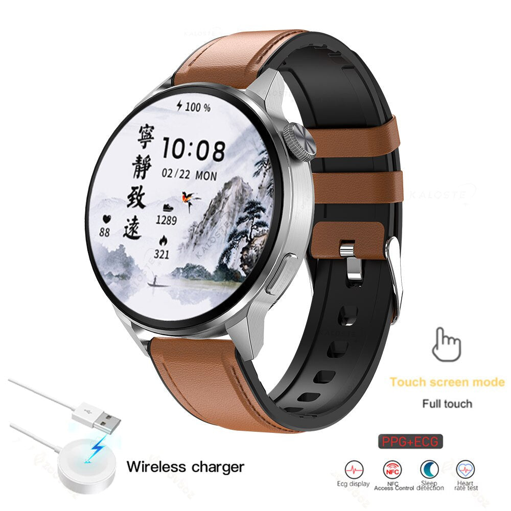 2022 New heart rate ECG smart watch mens