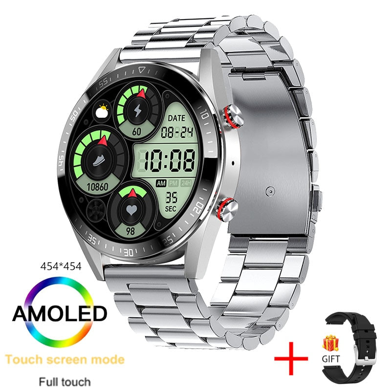 454*454 HD screen smart watch always display the time bluetooth