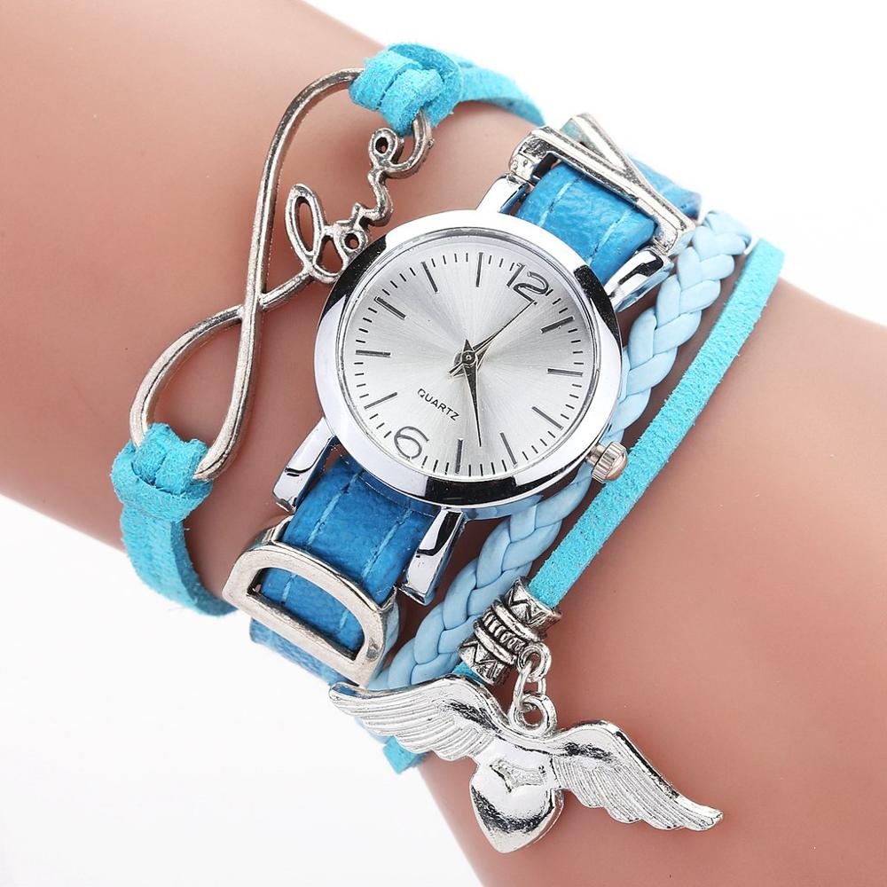 Watches For Women Luxury Silver Heart Pendant