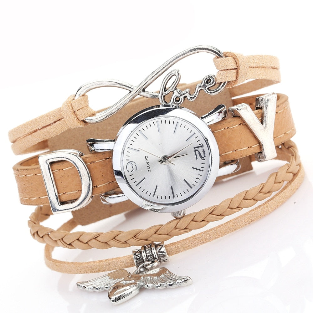 Watches For Women Luxury Silver Heart Pendant