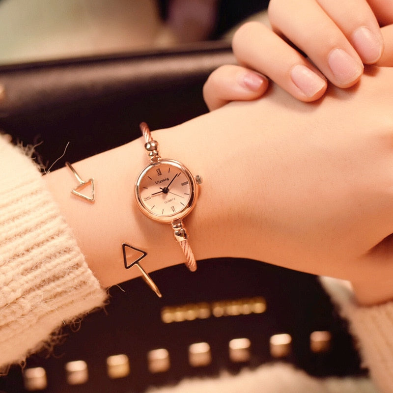 Luxury Fashion Gold Bangle Bracelet Women Watches