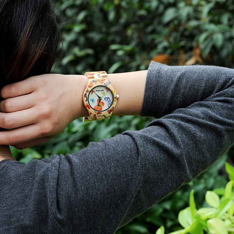 Ladies Wood Watch Women montre