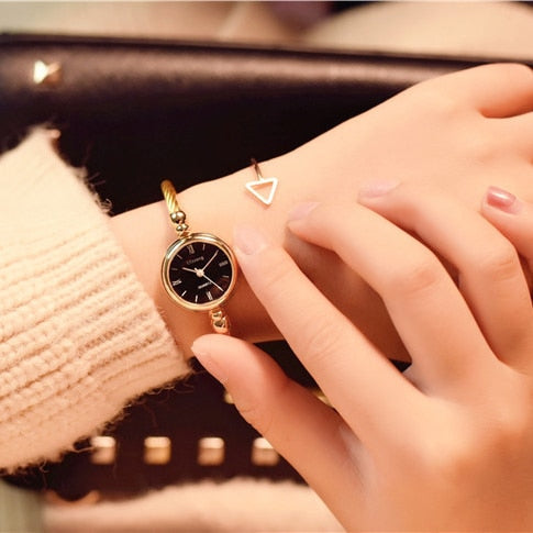 Luxury Fashion Gold Bangle Bracelet Women Watches