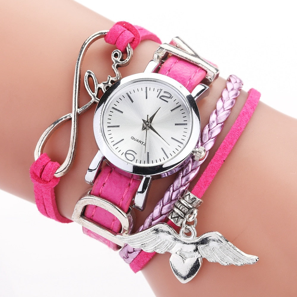 Watches For Women Luxury Silver Heart Pendant
