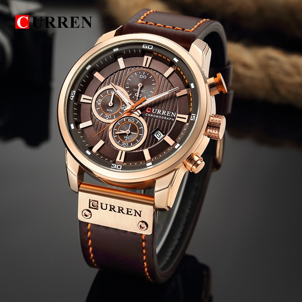 Fashion date quartz men watches top brand luxury male clock