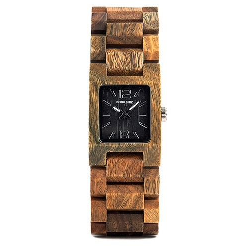 Women Watches Wooden Quartz Wrist Watch