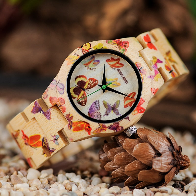 Ladies Wood Watch Women montre