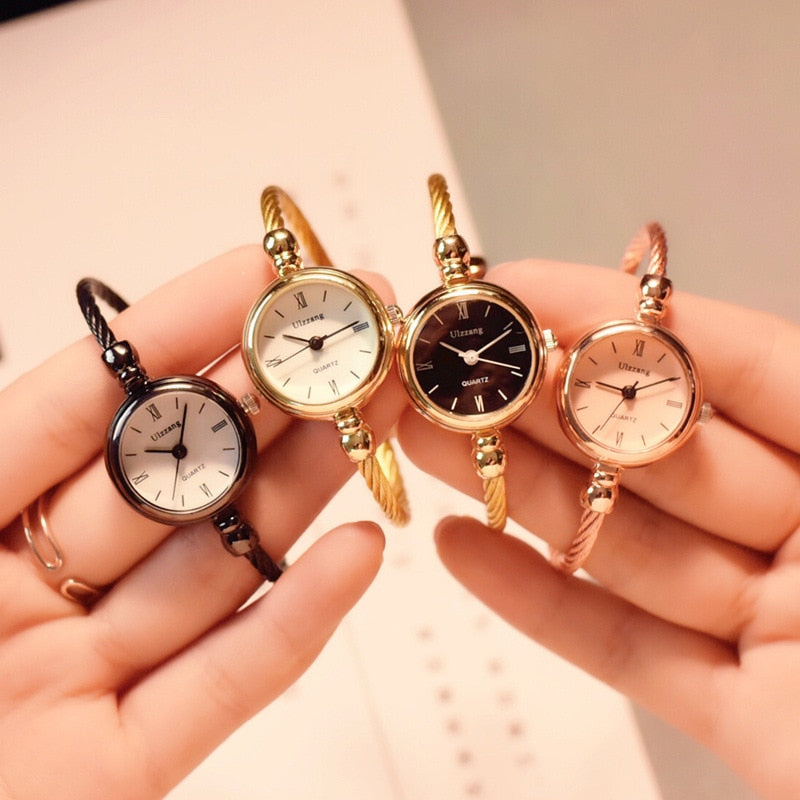 Luxury Fashion Gold Bangle Bracelet Women Watches