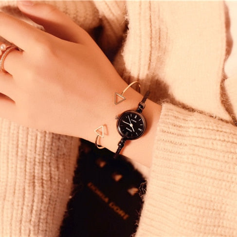 Luxury Fashion Gold Bangle Bracelet Women Watches