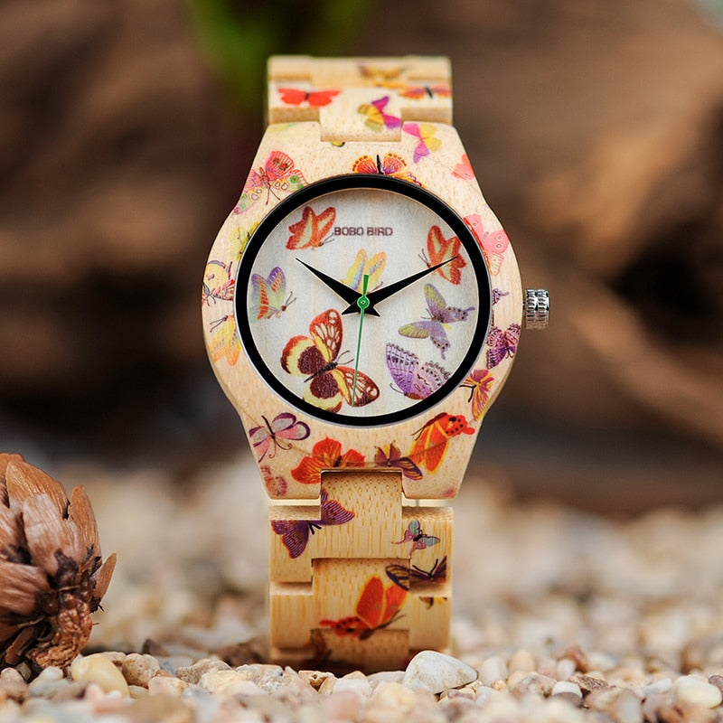 Ladies Wood Watch Women montre