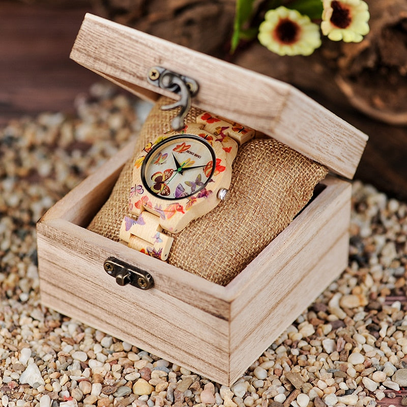 Ladies Wood Watch Women montre