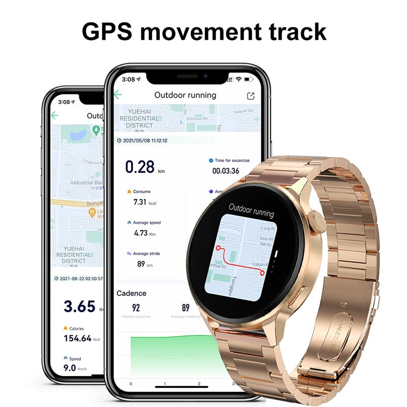 2022 New heart rate ECG smart watch mens