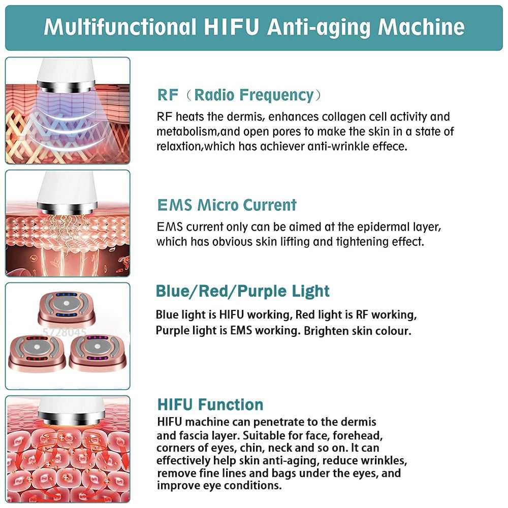 Machine Ultrasound Machine RF Fadiofrecuencia EMS Microcurrent Lift Firm Tightening Skin Wrinkle